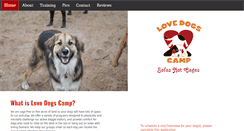 Desktop Screenshot of lovedogscamp.com