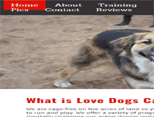 Tablet Screenshot of lovedogscamp.com